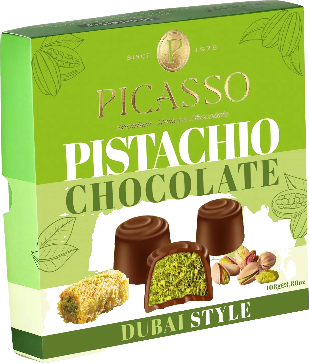 Picasso Antep Fıstıklı Hediyelik — Dubai çikolata · 108 g