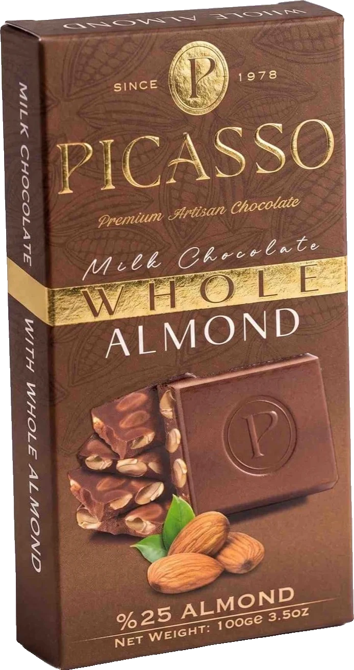 Picasso Bütün Bademli Sütlü — Çikolata · 100 g