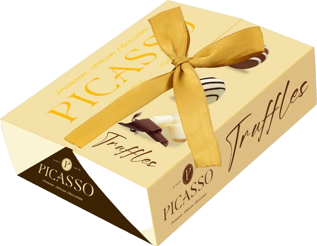 Picasso Çizgili Kurdeleli Kutu — Truf çikolata · 195 g